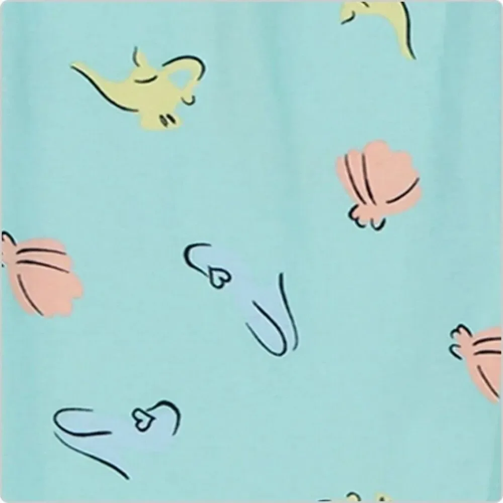 Disney Princess 4pc Pajama Set Cotton Glitter Accents Size 4T